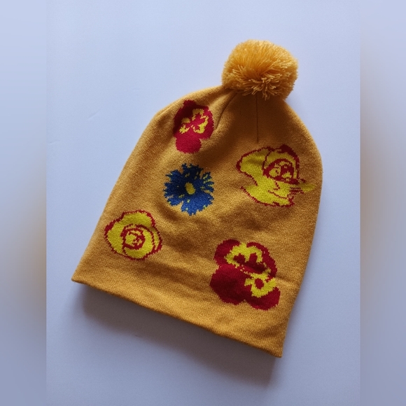 FA World Entertainment F*Awesome Botanical Ball Skater Beanie Mustard OS - Picture 1 of 6